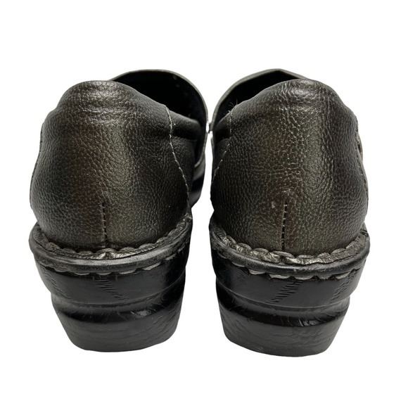 BOC BORN CONCEPT Pewter Clogs Faux Vegan Leather Comfort Shoes Metallic sz 7.5 - Picture 6 of 16